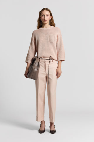 Cotton and viscose trousers