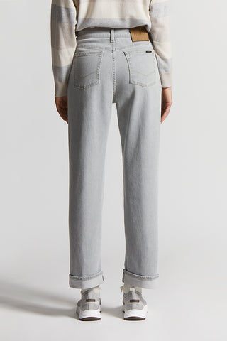 Grey stretch cotton jeans