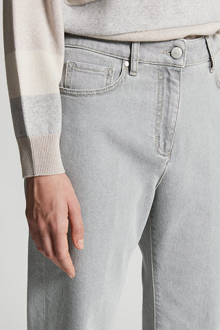 Grey stretch cotton jeans