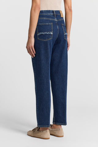 Jeans with sky-effect rinse wash