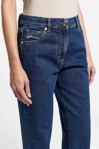 Jeans with sky-effect rinse wash