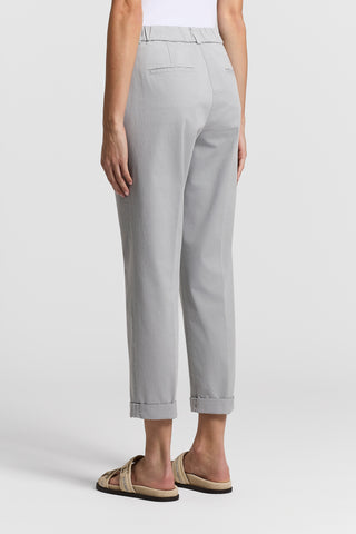 Stonewash gabardine cigarette trousers