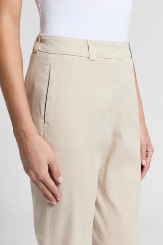 Stonewash gabardine cigarette trousers