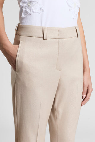 Lurex cotton gabardine trousers