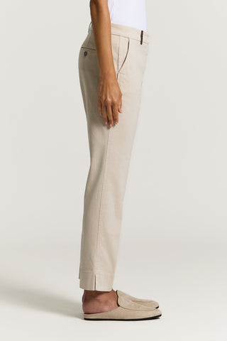 Cotton gabardine cigarette trousers
