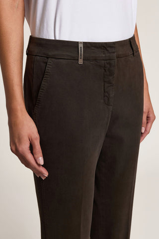 Zigarettenhose aus Baumwollgabardine