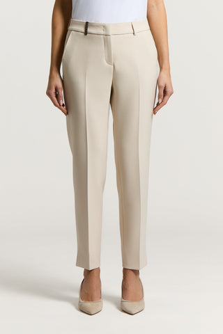 Compact technical fabric cigarette trousers
