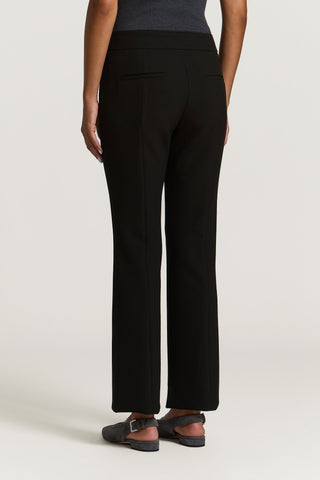 Pantalon cigarette en toile technique compacte
