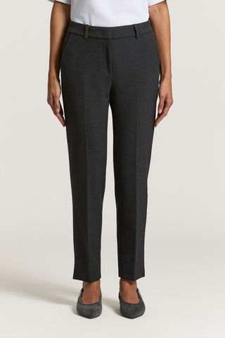 Pantalón pitillo de tela técnica compacta