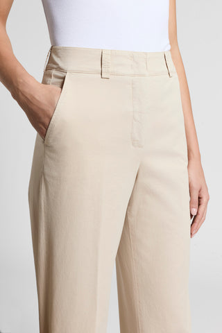 Stonewash gabardine trousers