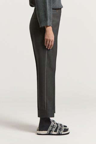 Wool gabardine trousers