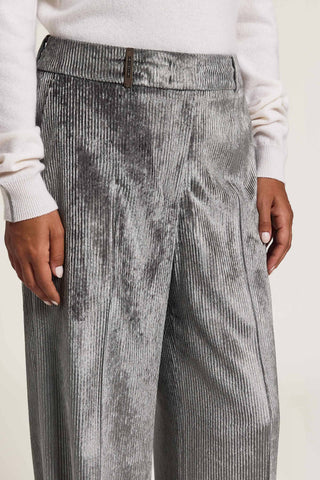 Velvet palazzo trousers