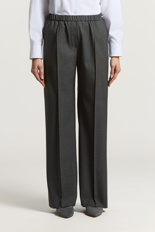 Wool gabardine trousers