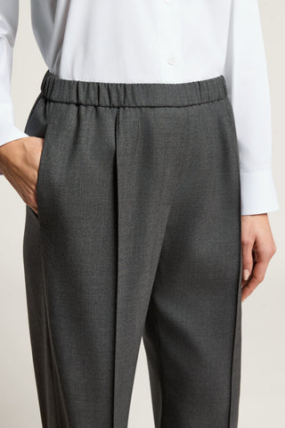 Wool gabardine trousers