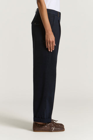 Cotton gabardine trousers