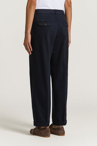 Cotton gabardine trousers