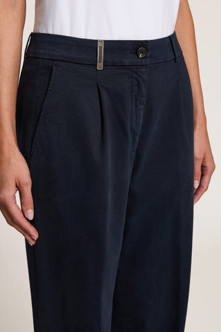 Cotton gabardine trousers