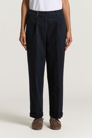 Cotton gabardine trousers