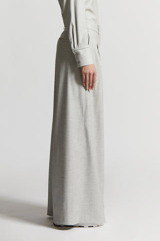 Stretch viscose wool trousers