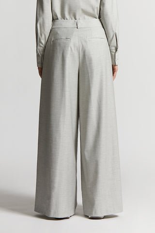 Stretch viscose wool trousers