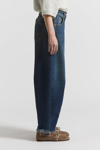 Washed stretch cotton jeans