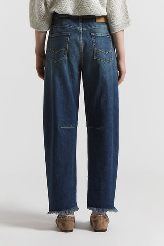 Washed stretch cotton jeans