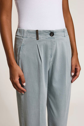 Cotton gabardine trousers