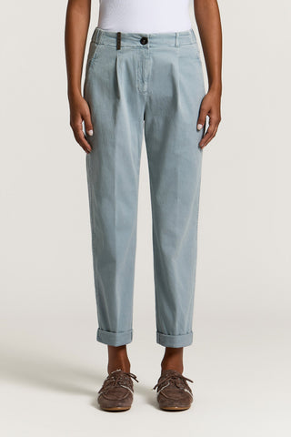 Cotton gabardine trousers
