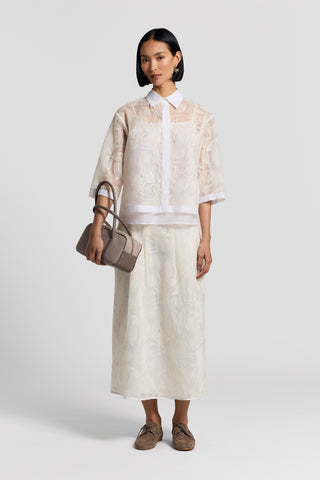 Tulle skirt with embroidery