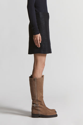 Sequinned organza skirt