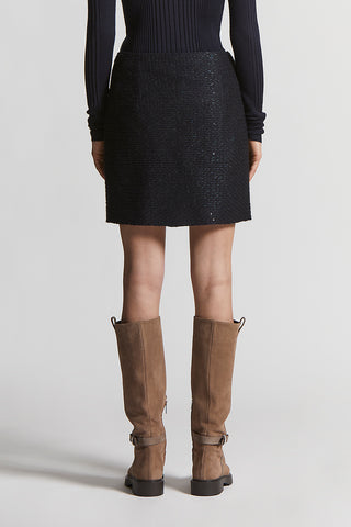 Sequinned organza skirt