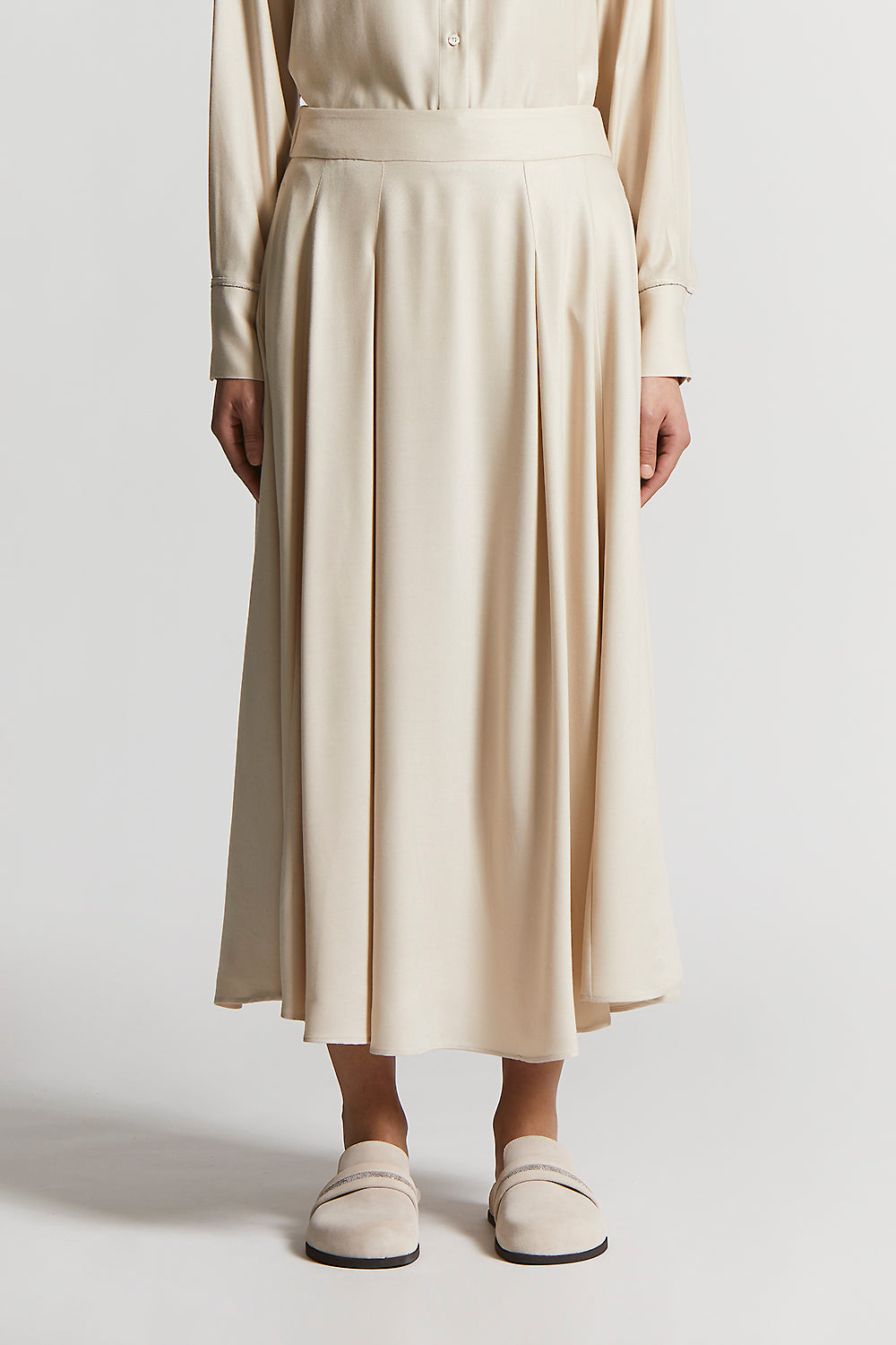 ワンピース PESERICO Women Mid Skirts S02182 02629 948 234705 Beige Peserico bead-embellished Midi Skirt | Neutrals | FARFETCH