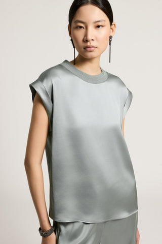 Viscose satin top