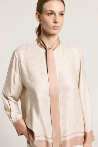 Hemd aus Viskose-Twill mit Schluppe