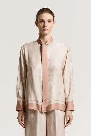Hemd aus Viskose-Twill mit Schluppe