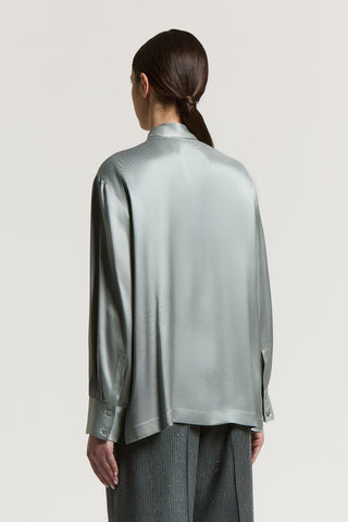 Chemise en cavalry brillant de viscose fluide