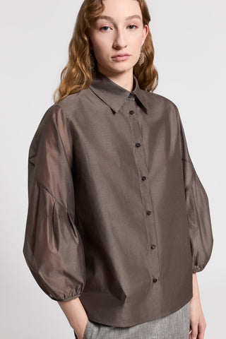 Silk and cotton organza shirt