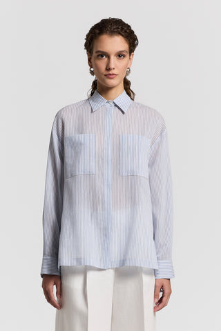Cotton and silk voile shirt