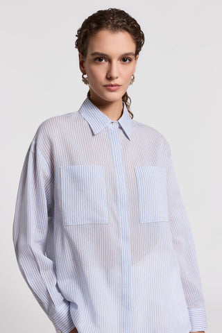 Cotton and silk voile shirt