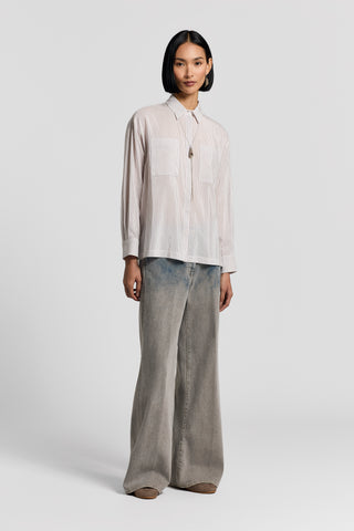 Silk and cotton organza shirt