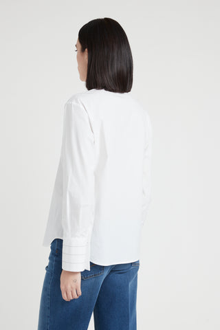 Stretch cotton poplin shirt  