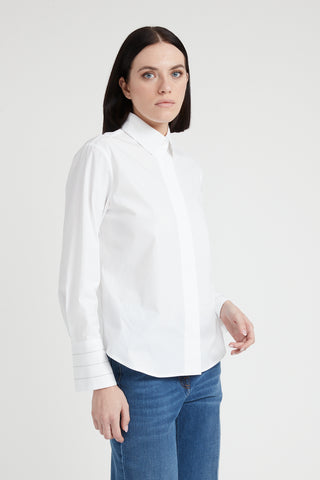 Stretch cotton poplin shirt  