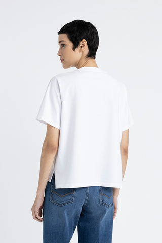 Cotton jersey T-shirt with embroidery  