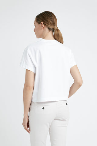 Cotton jersey T-shirt with embroidery  