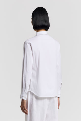 Stretch cotton poplin shirt