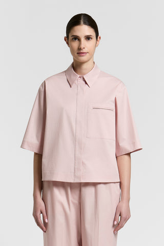 Stretch cotton sateen shirt