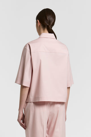 Stretch cotton sateen shirt