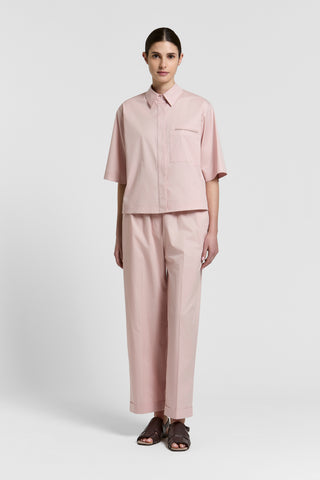 Stretch cotton sateen shirt