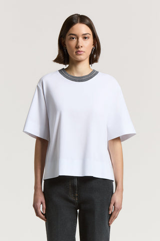 Stretch cotton jersey T-shirt