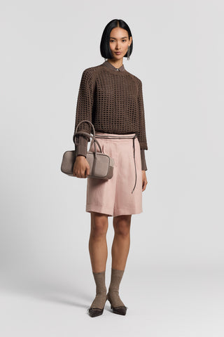 Leather sling-backs with Punto Luce detailing